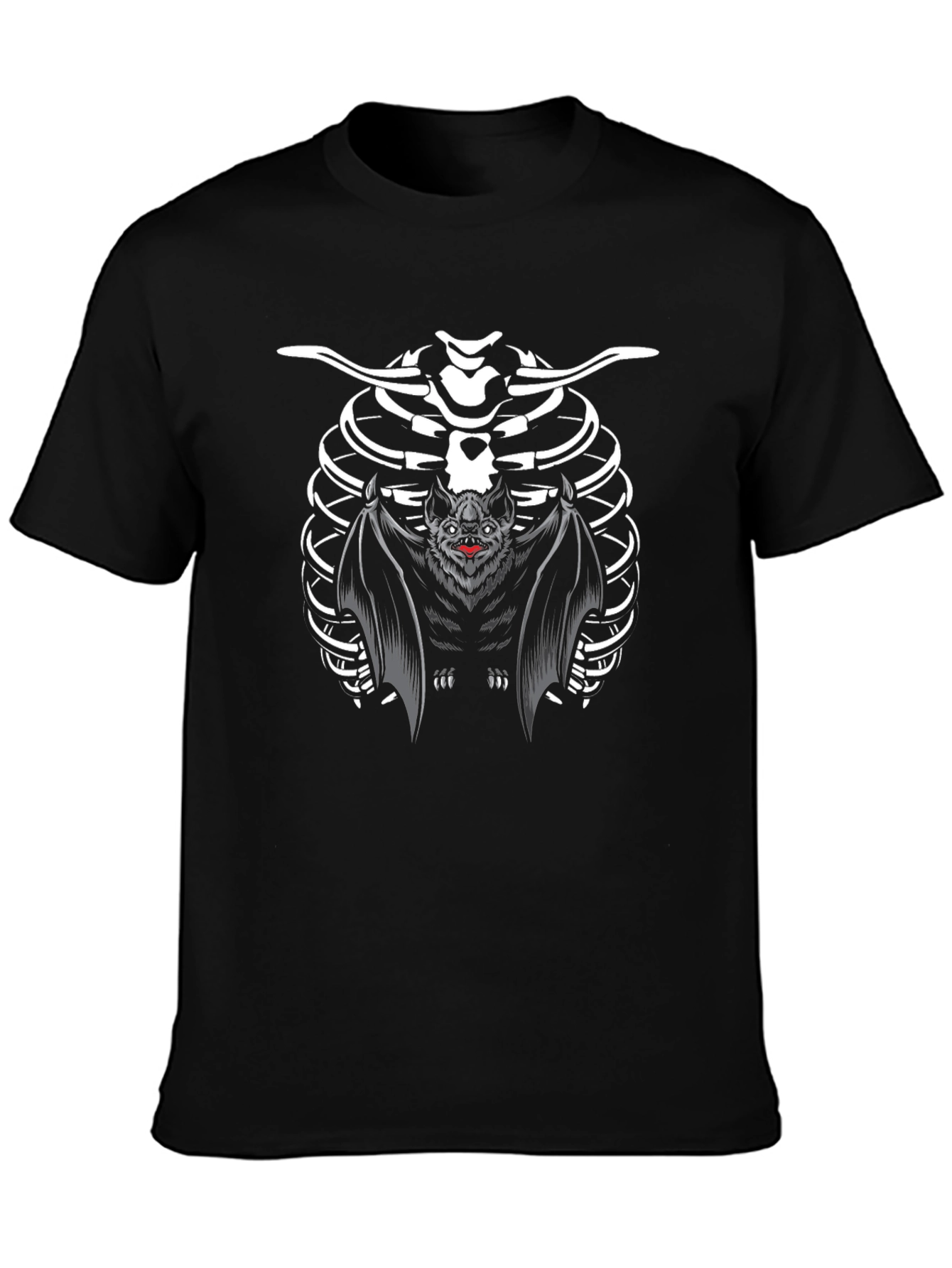 Bat Skeleton Ribcage Halloween T-Shirt