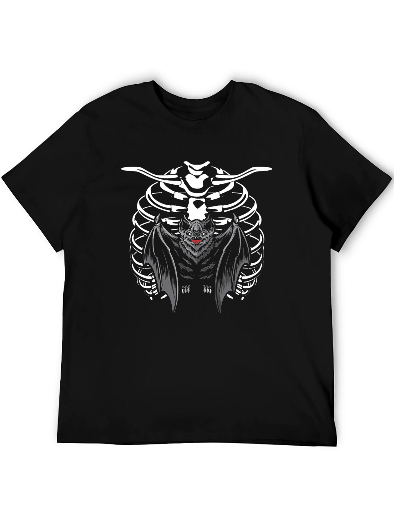 Bat Skeleton Ribcage Halloween T-Shirt