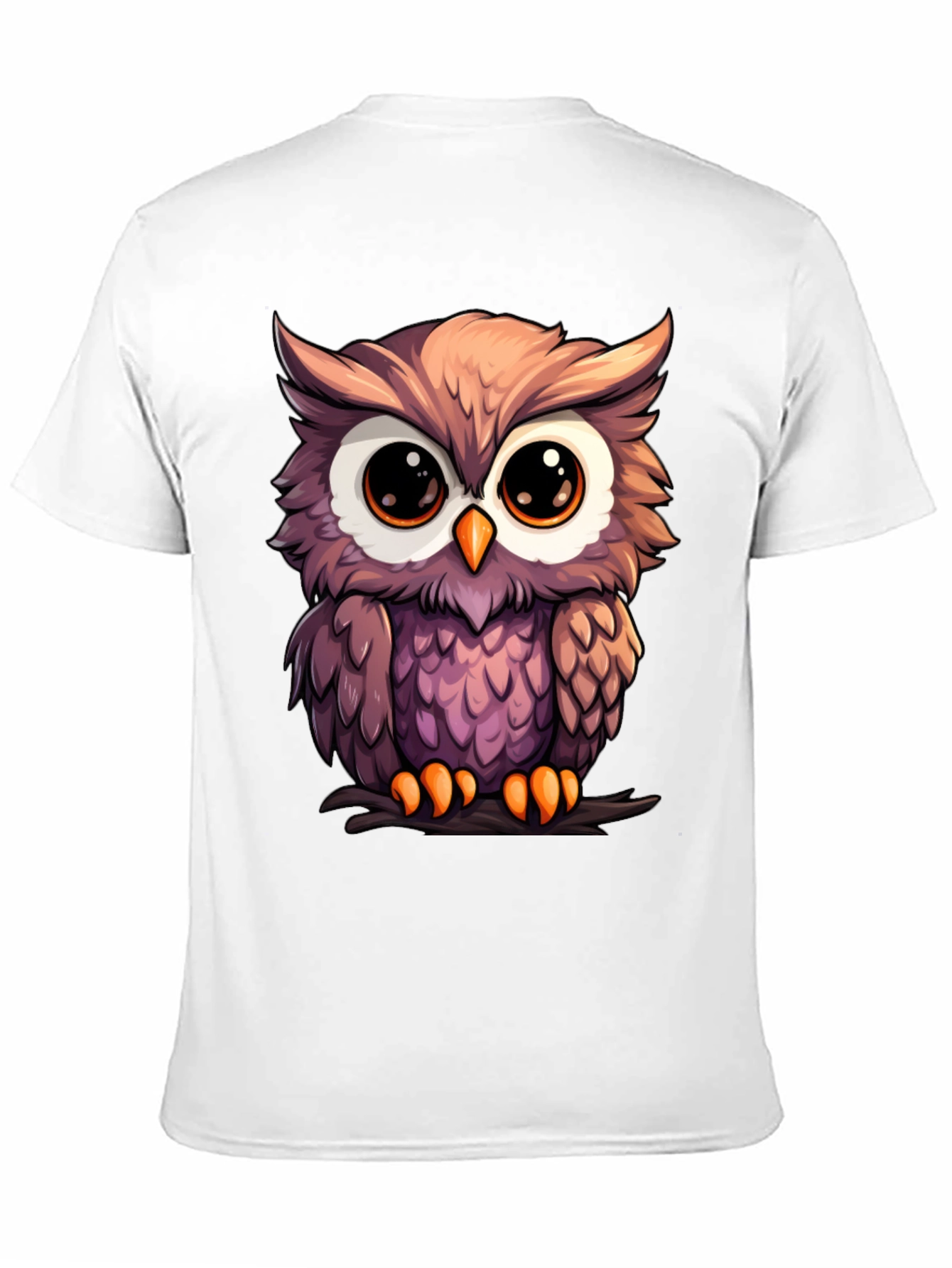 Cute Owl Graphic Tee - Mens Black T-Shirt