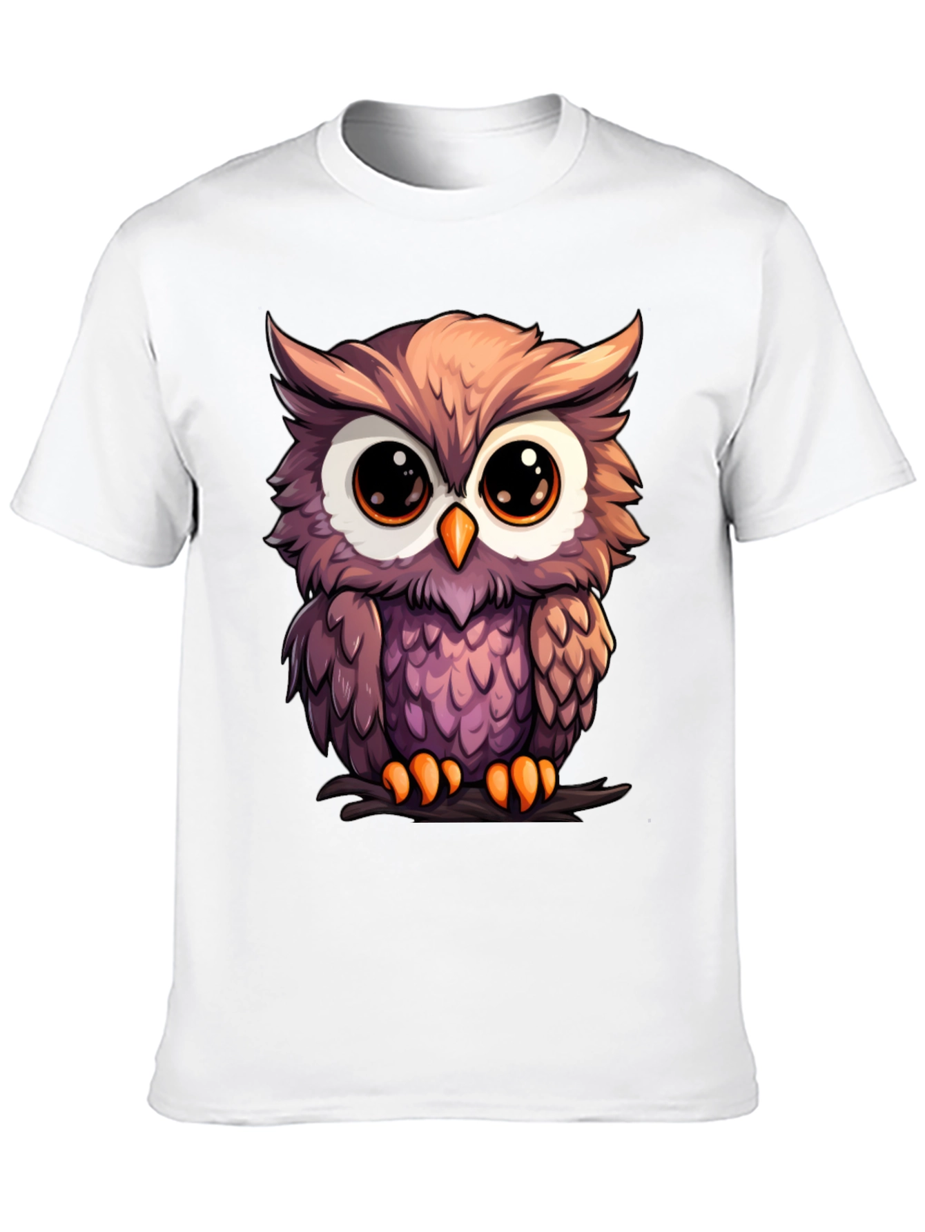 Cute Owl Graphic Tee - Mens Black T-Shirt