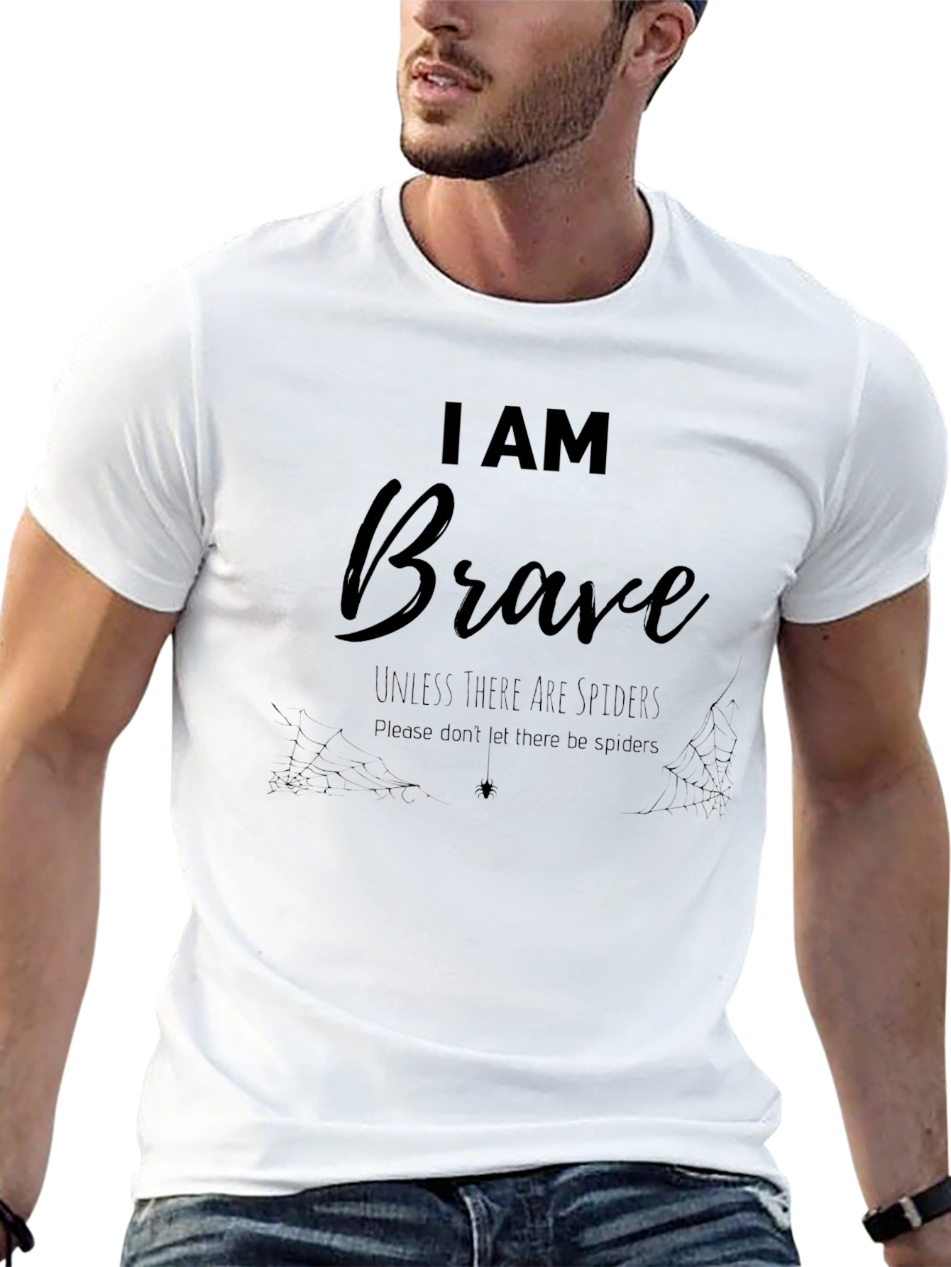 I Am Brave Spider Humor Graphic Tee