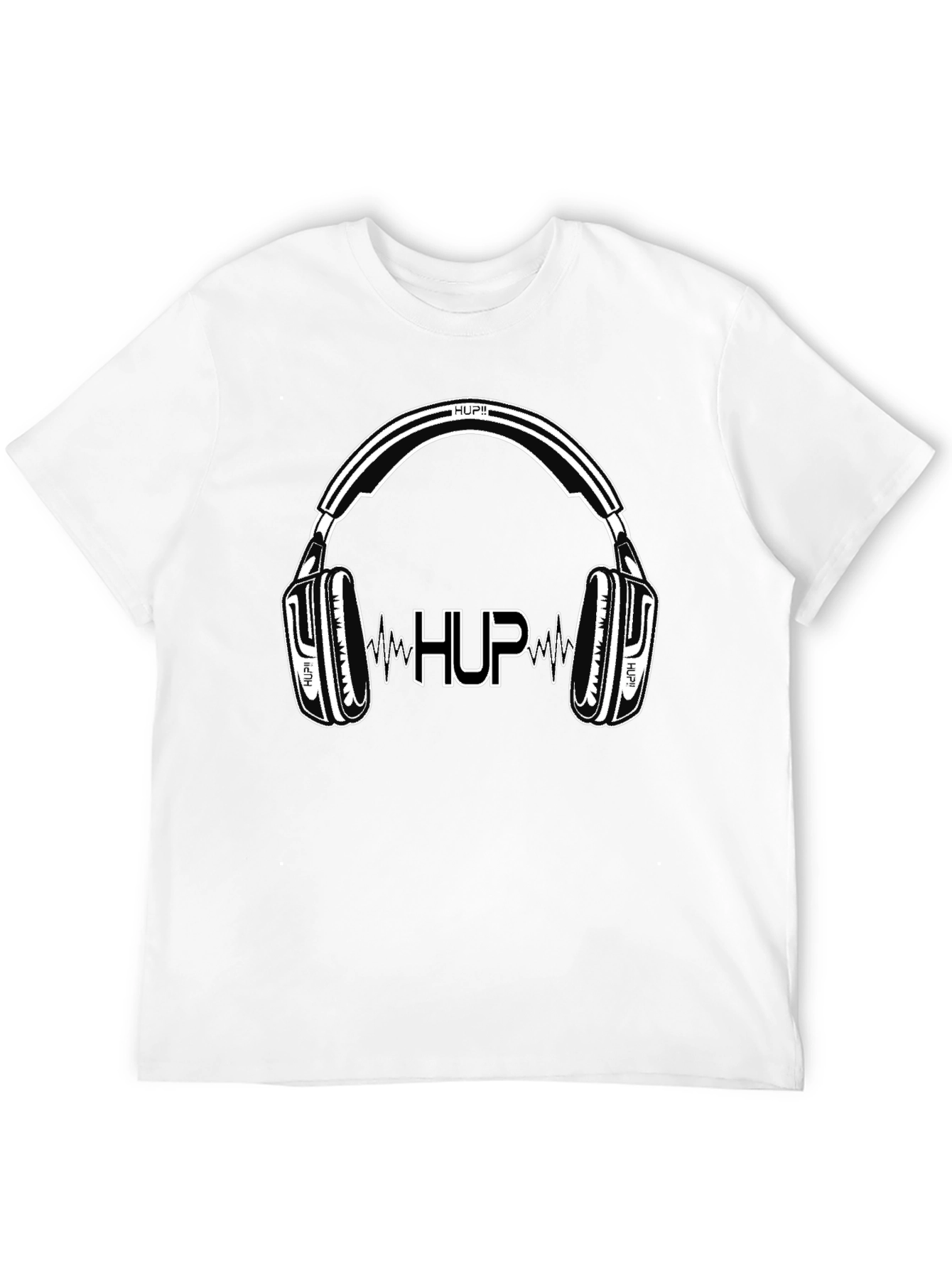 HUP Headphones Black Graphic T-Shirt