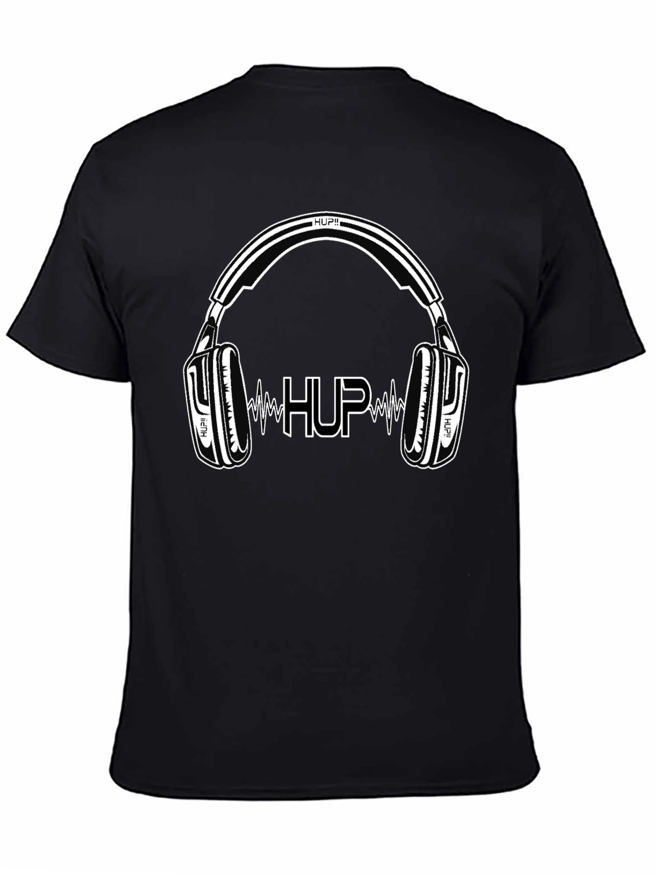 HUP Headphones Black Graphic T-Shirt
