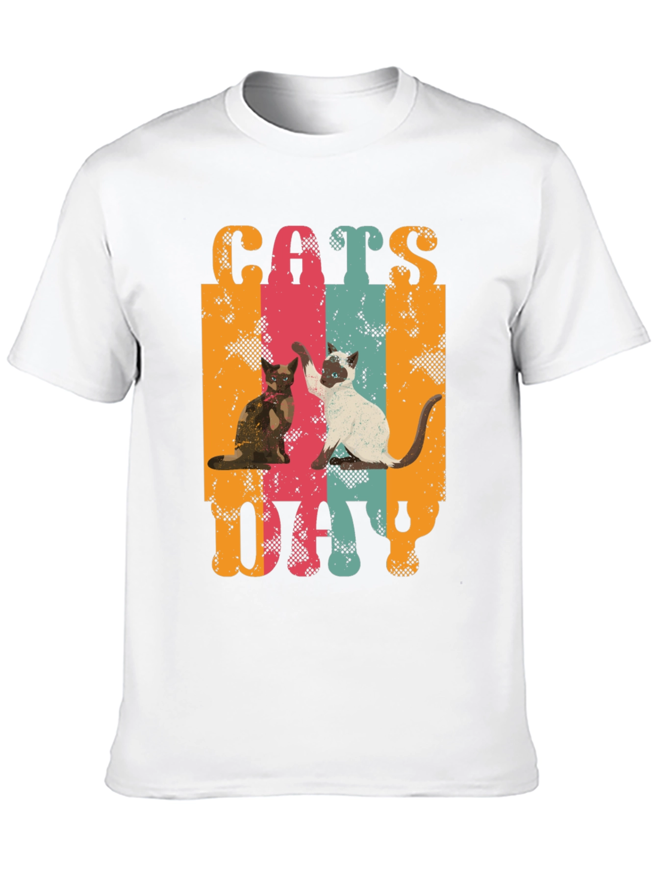 Cats Day Retro Graphic T-Shirt
