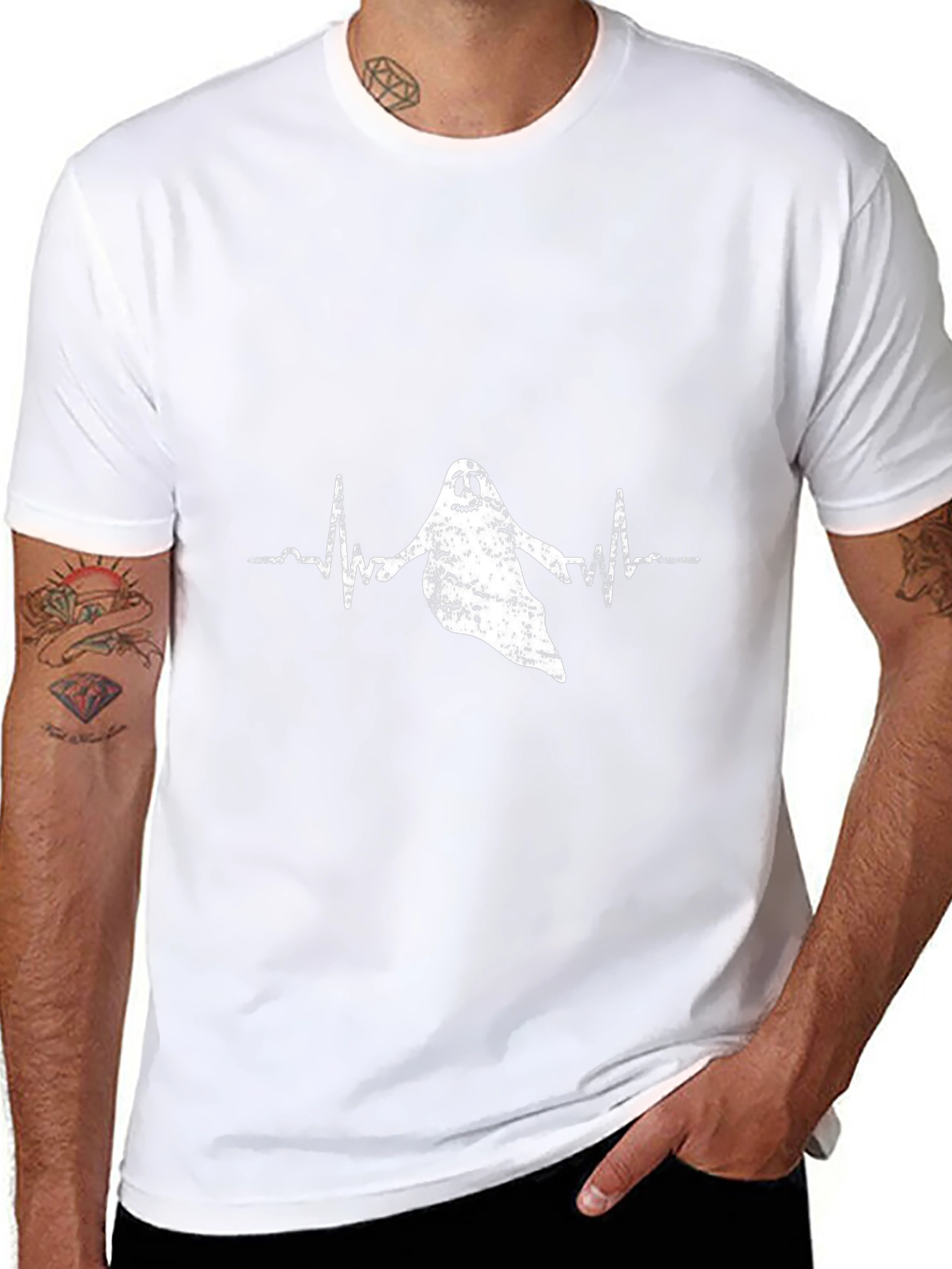 Ghost Heartbeat T-Shirt - Spooky Fun!