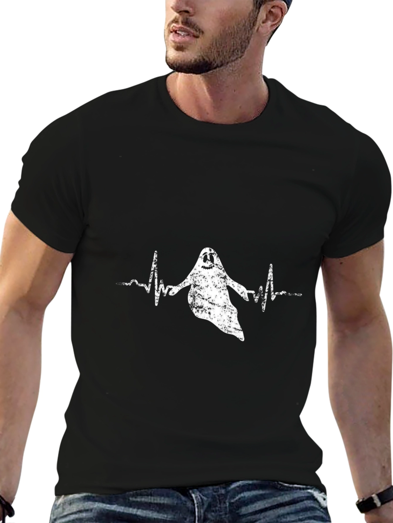 Ghost Heartbeat T-Shirt - Spooky Fun!
