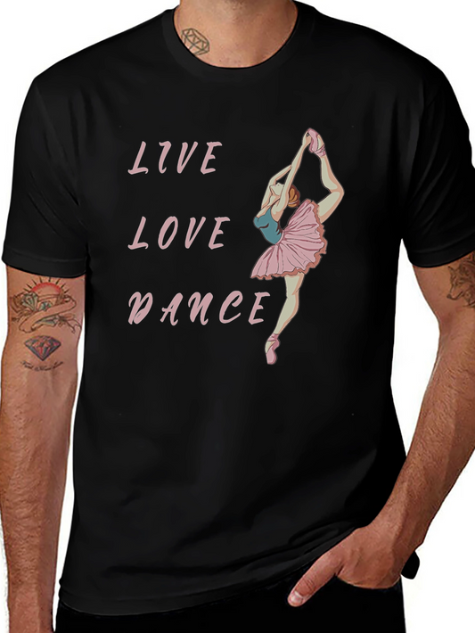 Live Love Dance Black Graphic Tee
