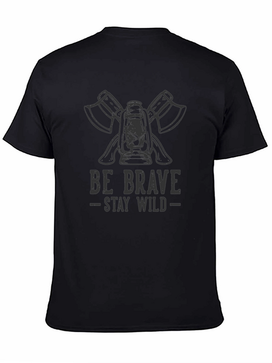 Be Brave Stay Wild Graphic Tee - Black