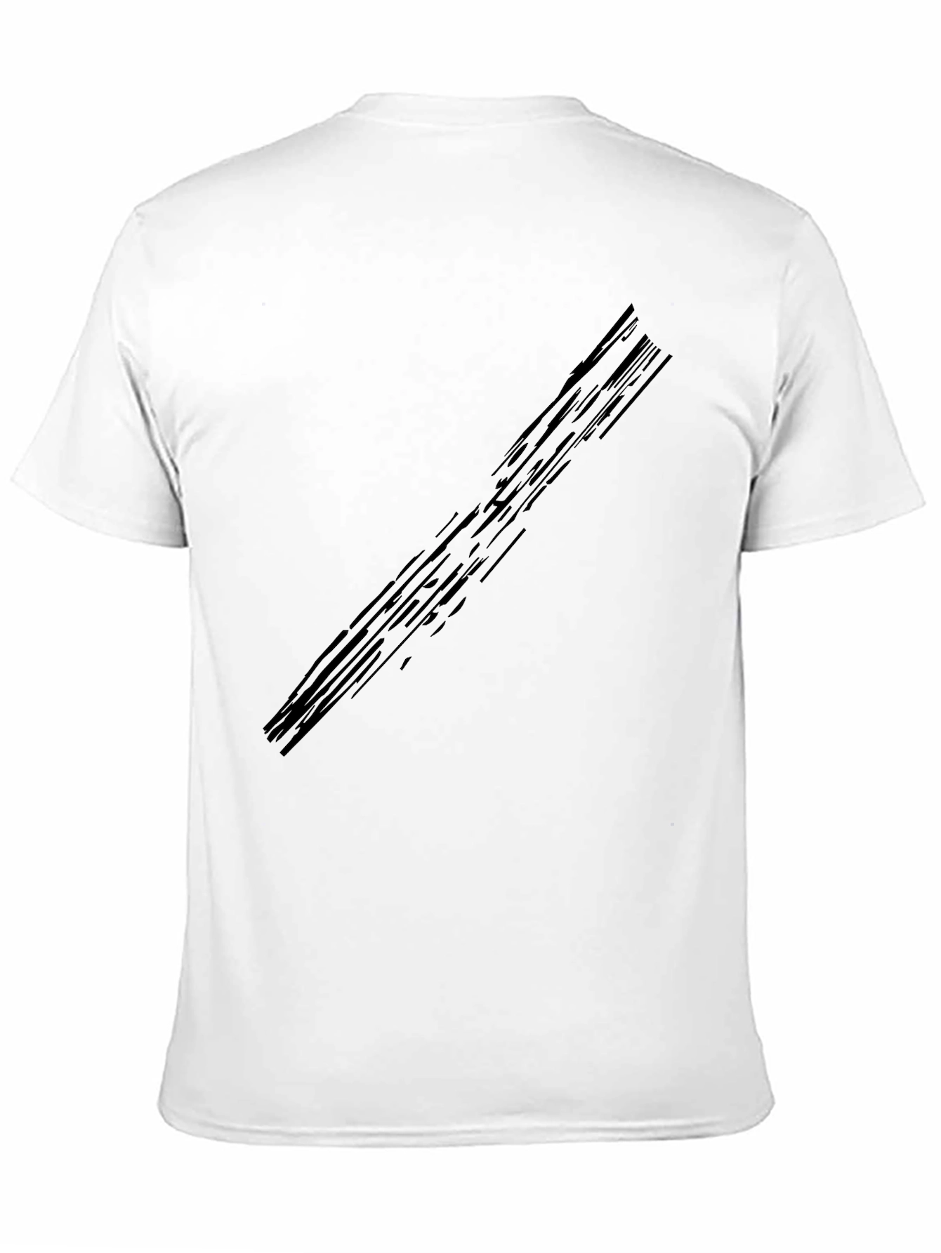 Mens Black Crew Neck Graphic T-Shirt
