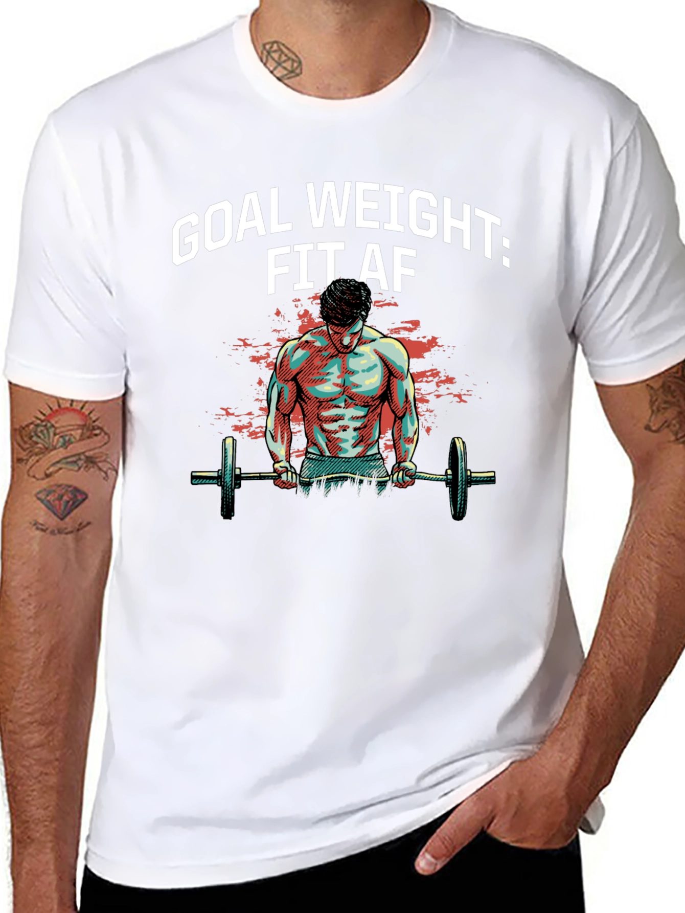 Goal Weight: Fit AF T-Shirt - Black Gym Tee