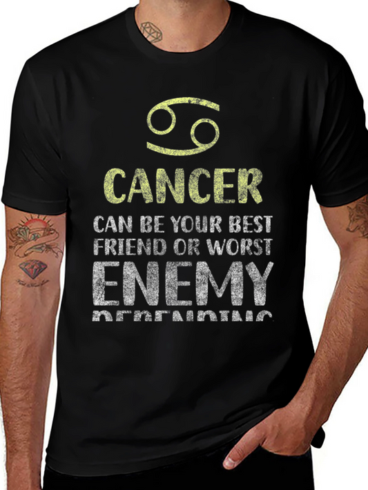 Cancer Zodiac Graphic T-Shirt - Best Friend Worst Enemy