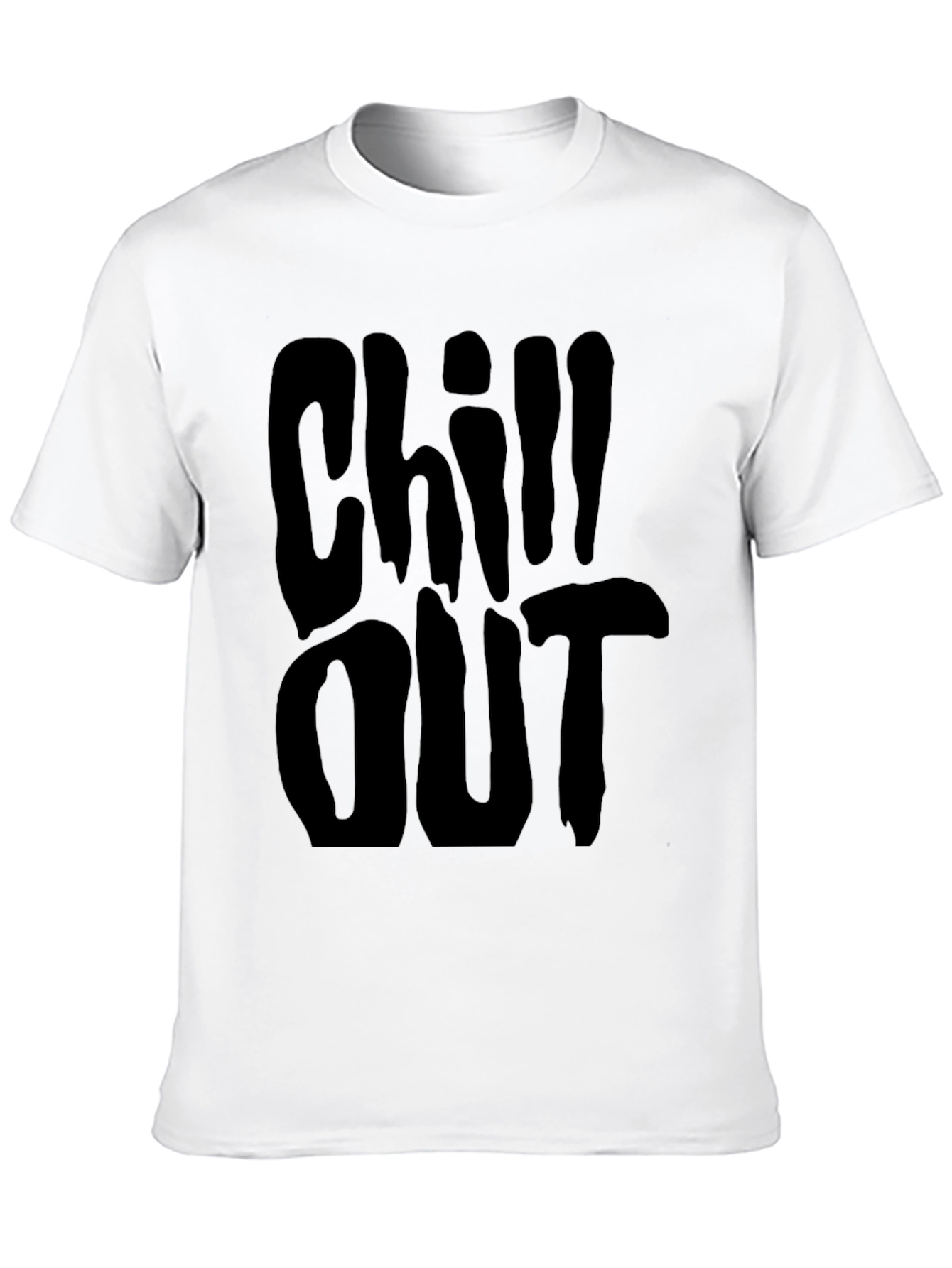 Chill Out Black T-Shirt Relaxed Casual Wear