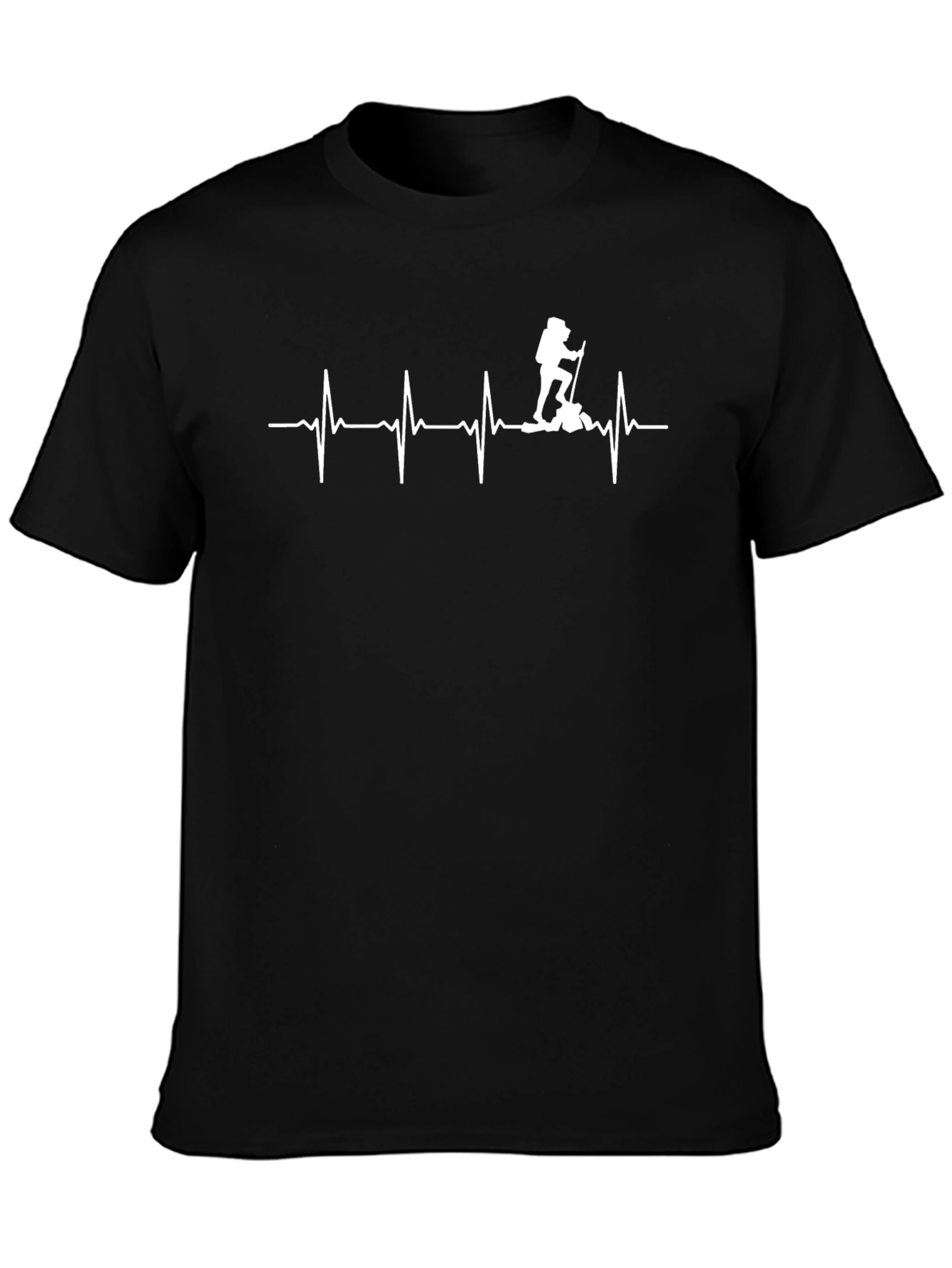 Hiking Heartbeat Graphic Tee - Black
