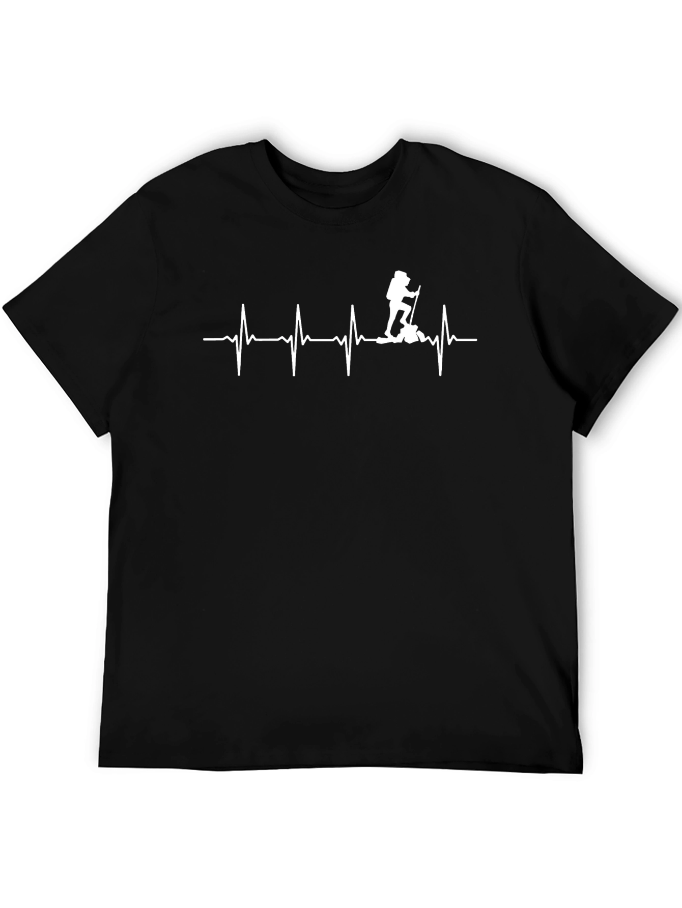 Hiking Heartbeat Graphic Tee - Black