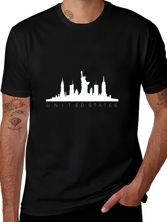 United States City Skyline Graphic T-Shirt