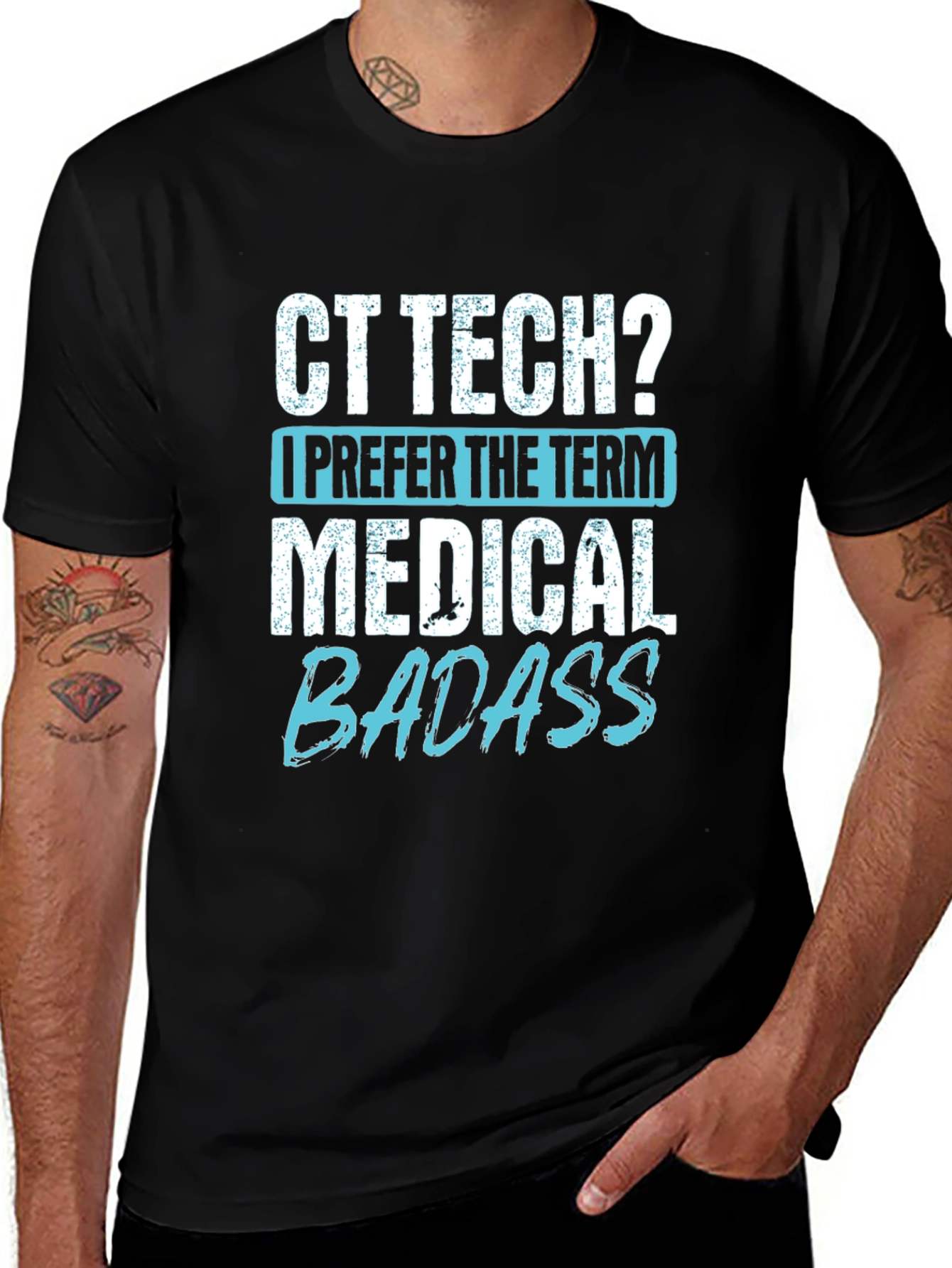 CT Tech Medical Badass Graphic T-Shirt
