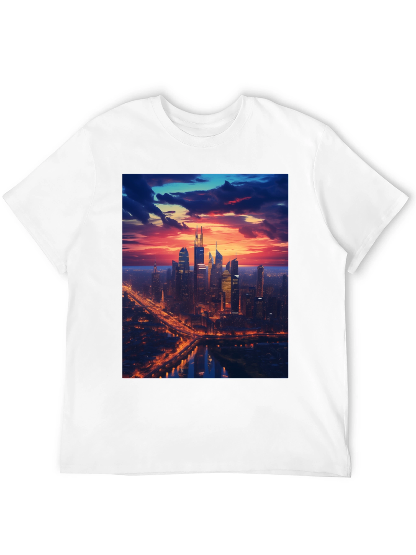 Cityscape Sunset Graphic Tee