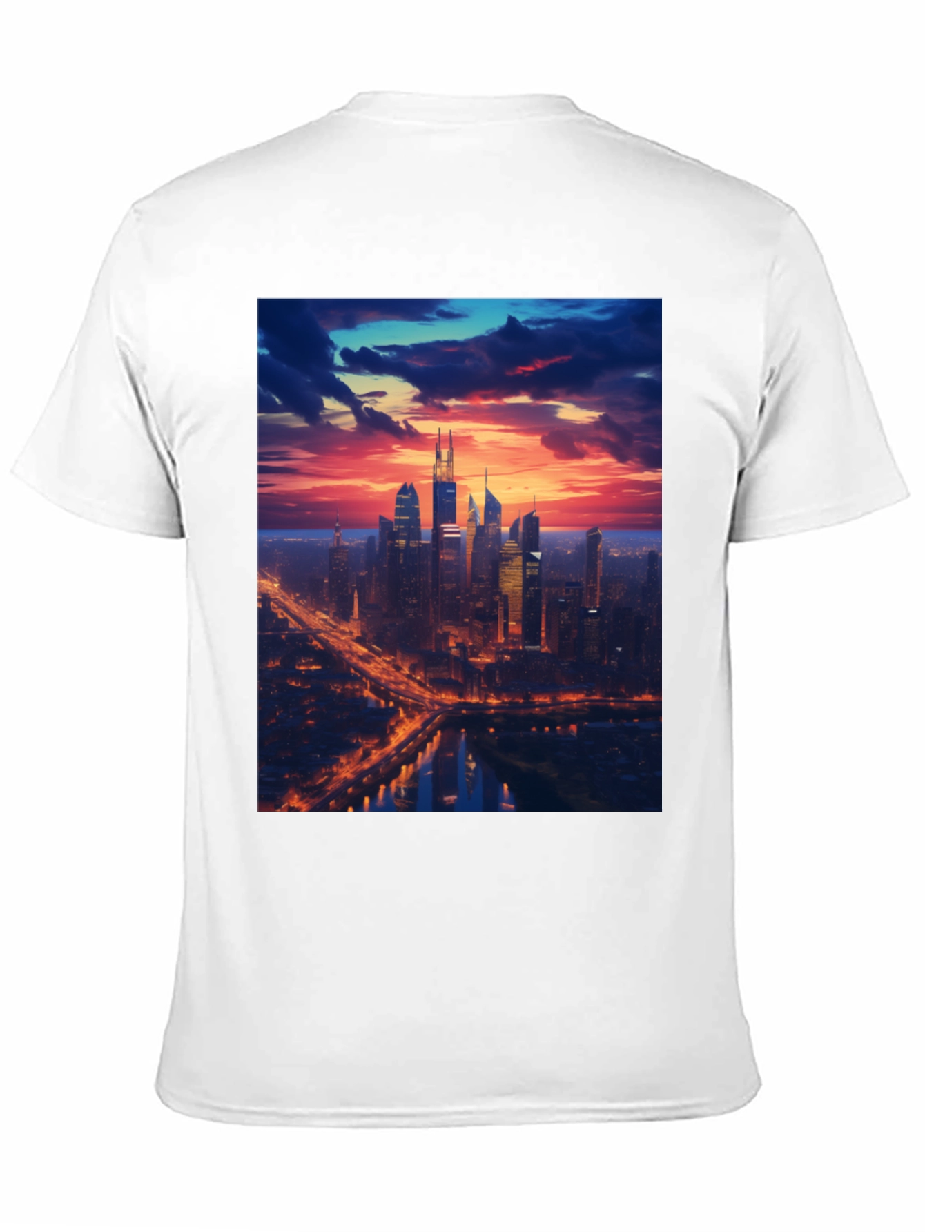 Cityscape Sunset Graphic Tee