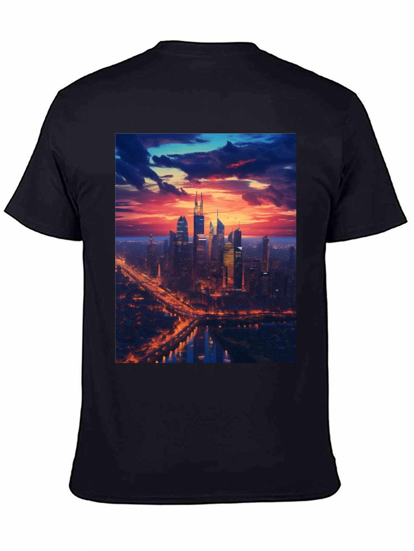 Cityscape Sunset Graphic Tee
