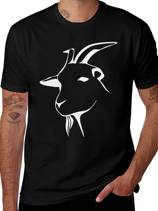 Goat Head Graphic T-Shirt - Black