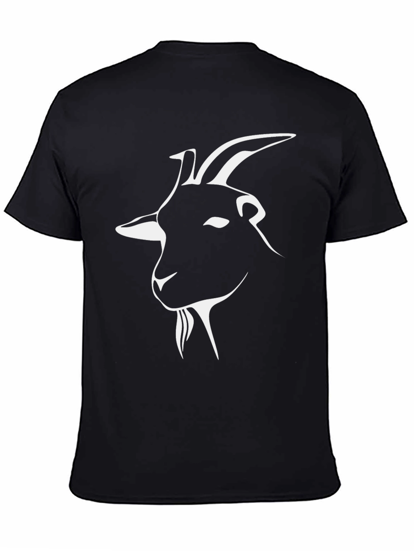 Goat Head Graphic T-Shirt - Black