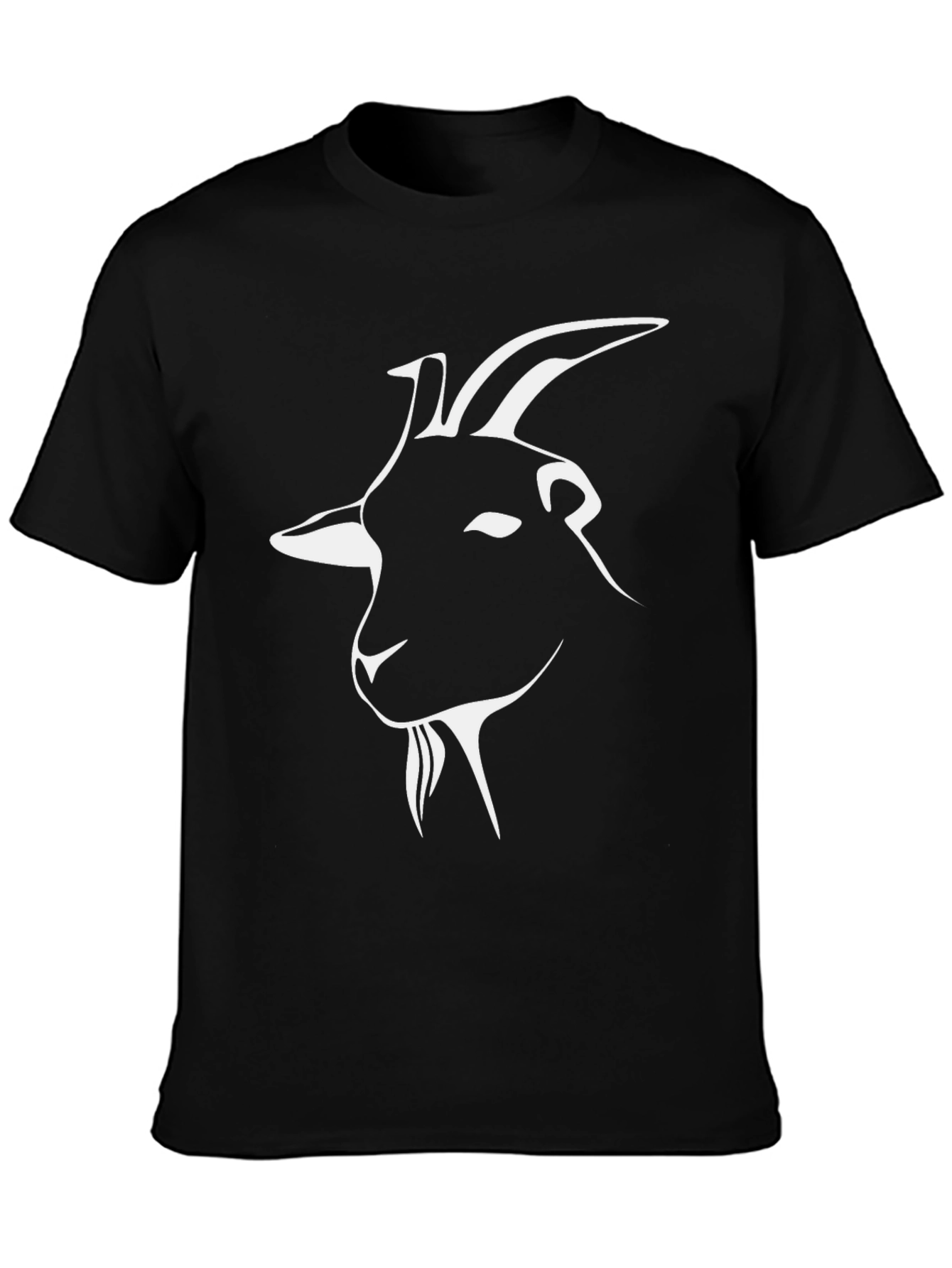 Goat Head Graphic T-Shirt - Black