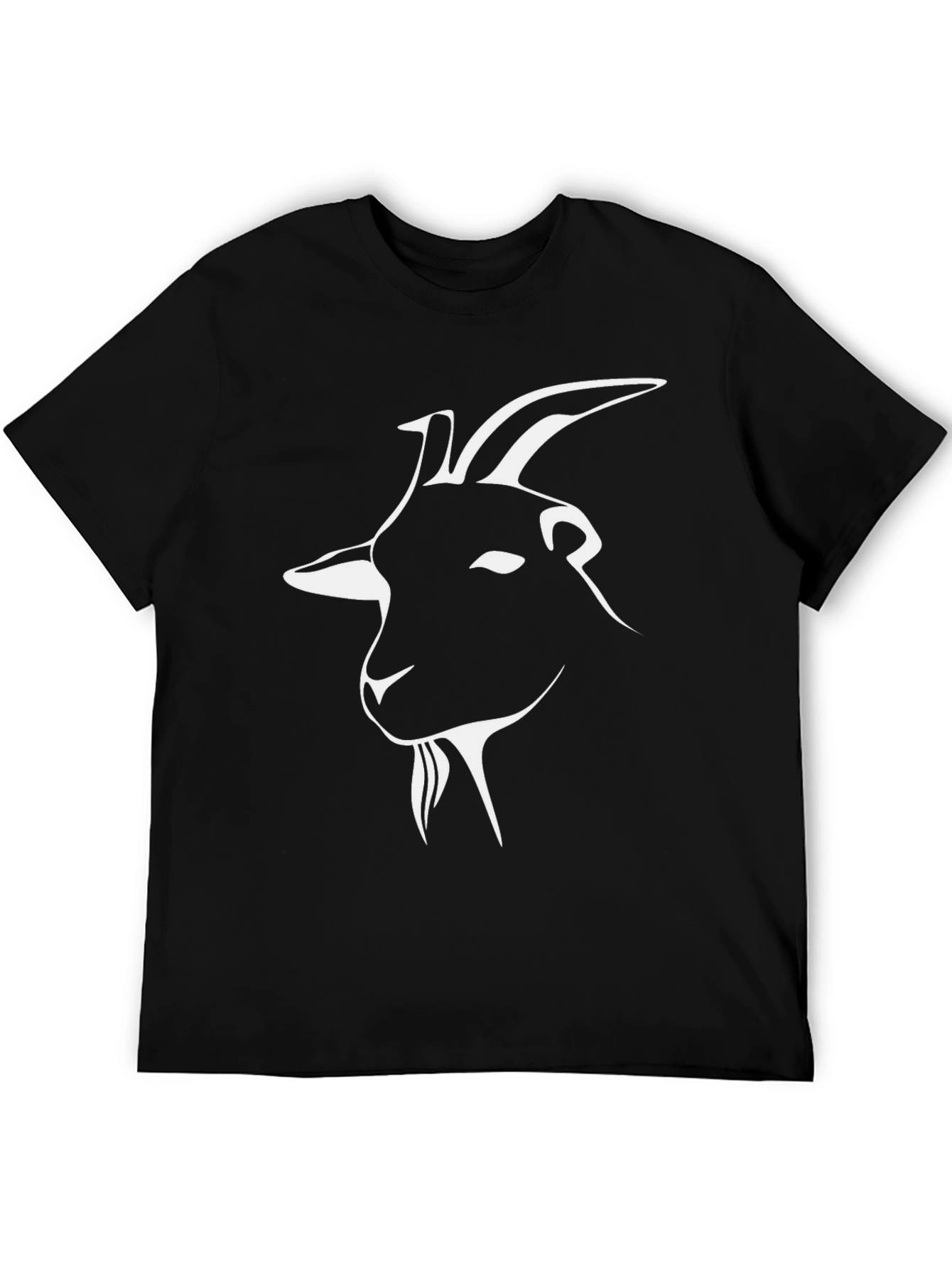 Goat Head Graphic T-Shirt - Black