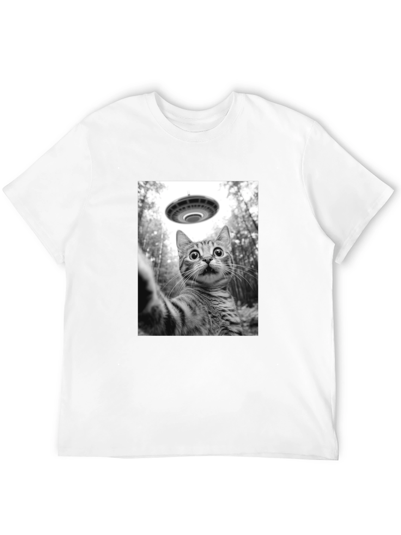UFO Cat T-Shirt: Funny Alien Abduction Tee