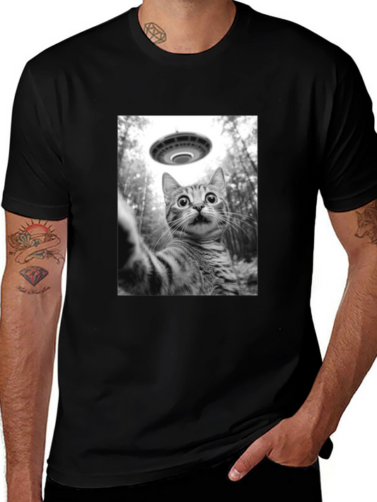 UFO Cat T-Shirt: Funny Alien Abduction Tee