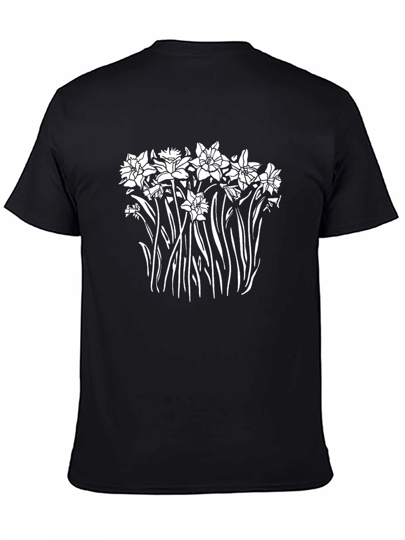 Floral Print Black T-Shirt
