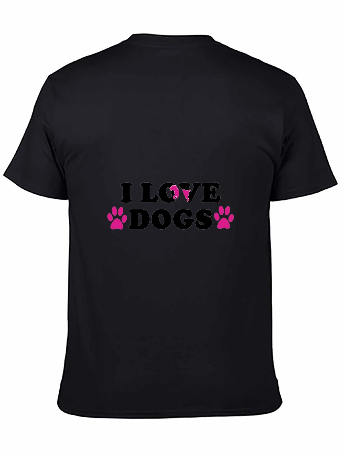 I Love Dogs Black Tee