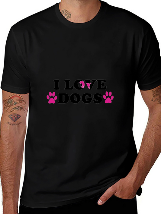 I Love Dogs Black Tee