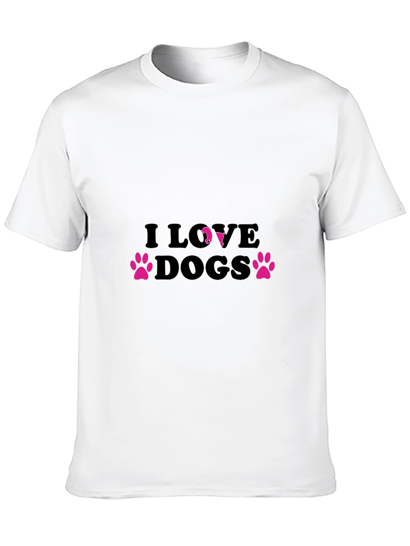 I Love Dogs Black Tee