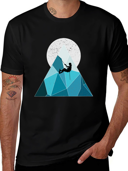 Geometric Mountain Climber Graphic Tee