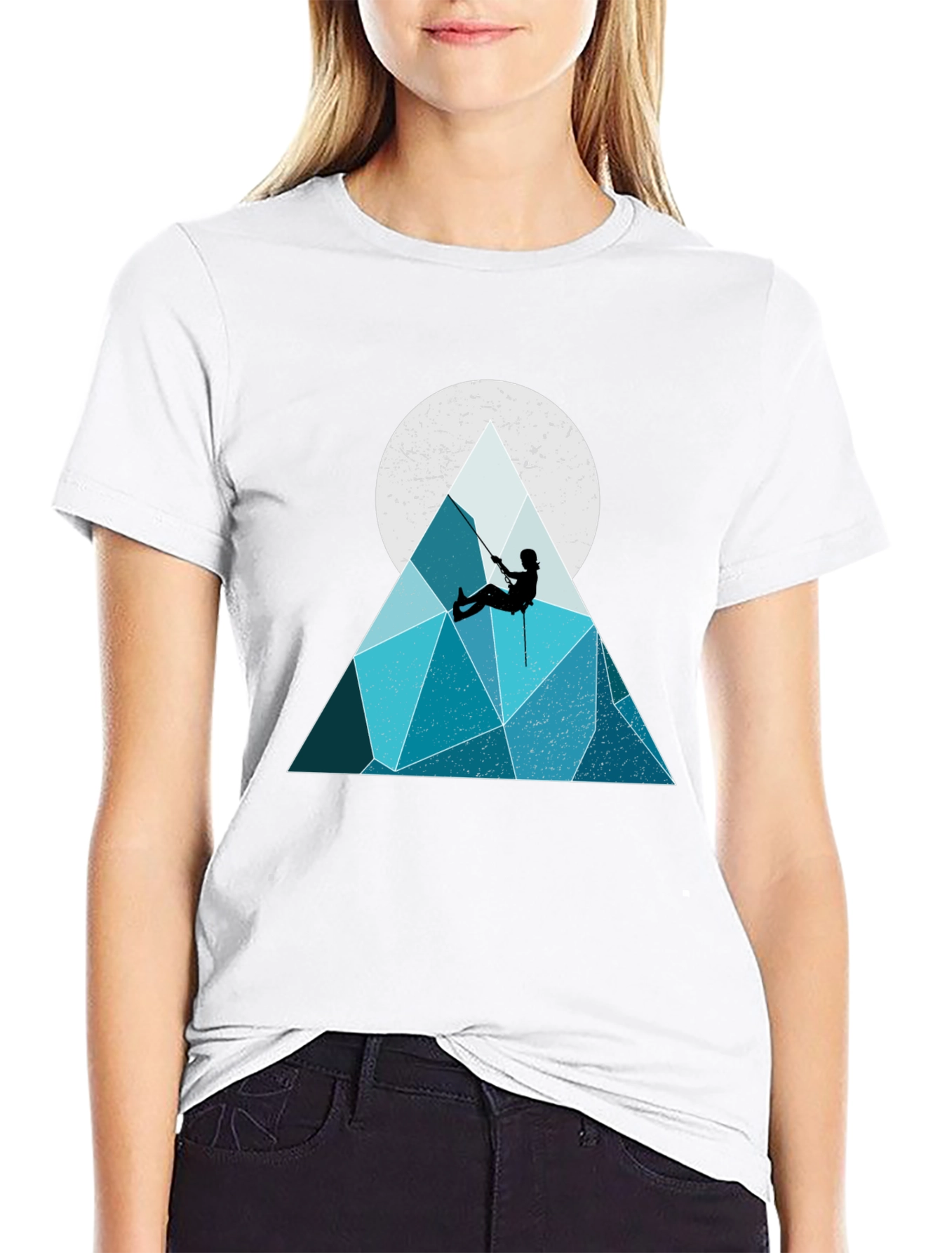 Geometric Mountain Climber Graphic Tee