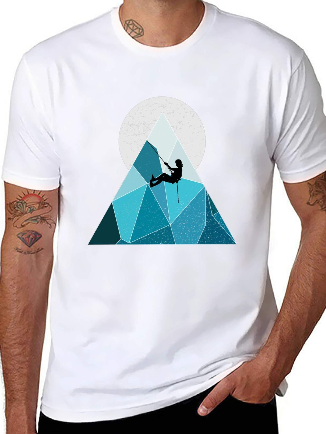 Geometric Mountain Climber Graphic Tee