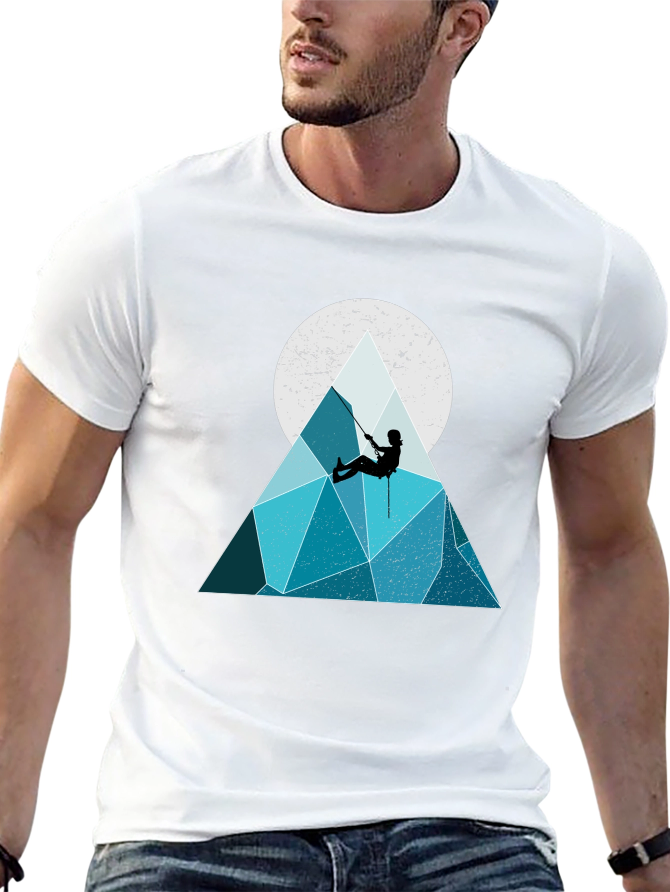 Geometric Mountain Climber Graphic Tee