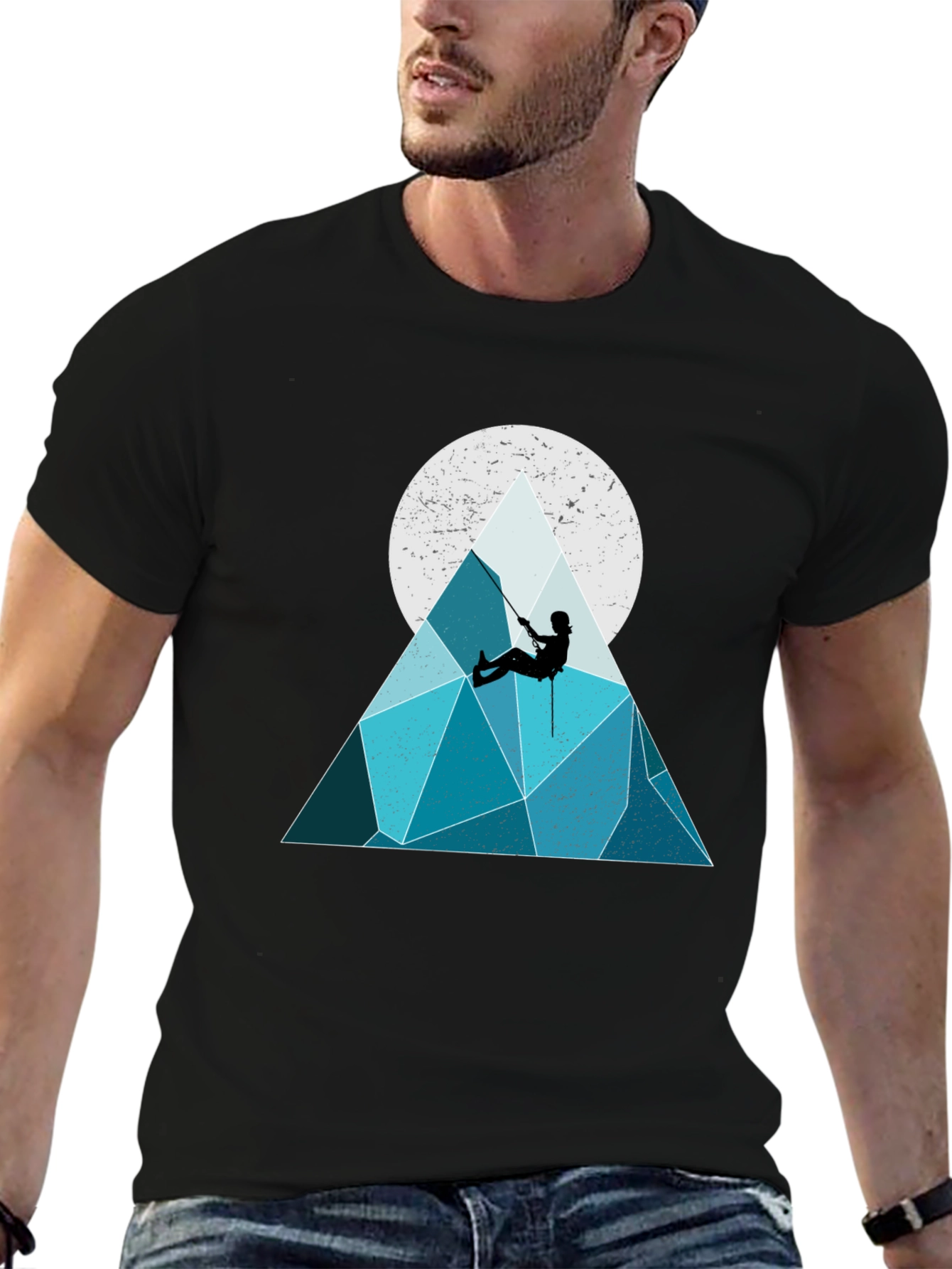 Geometric Mountain Climber Graphic Tee