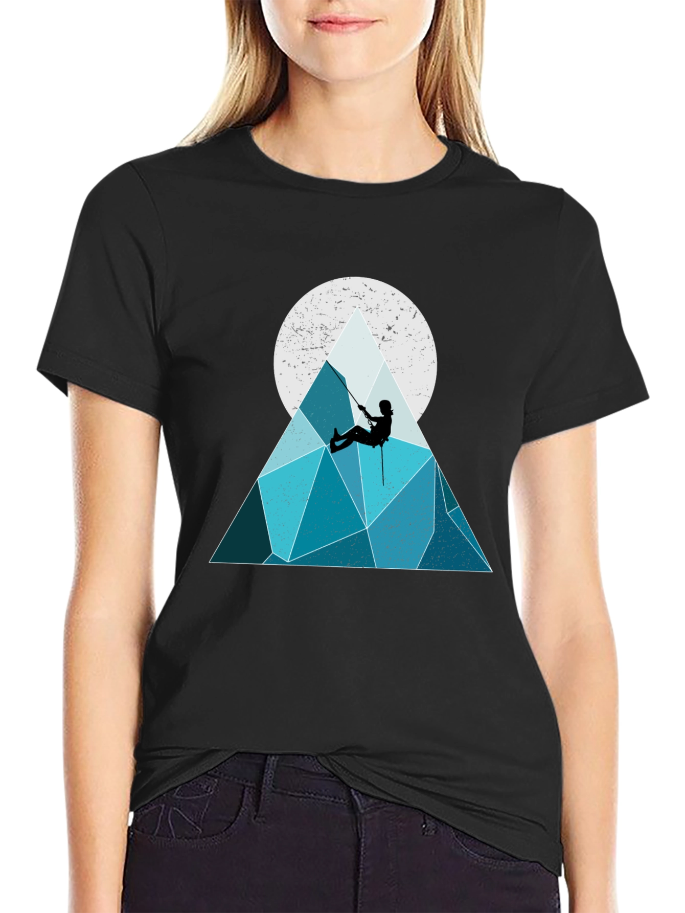Geometric Mountain Climber Graphic Tee