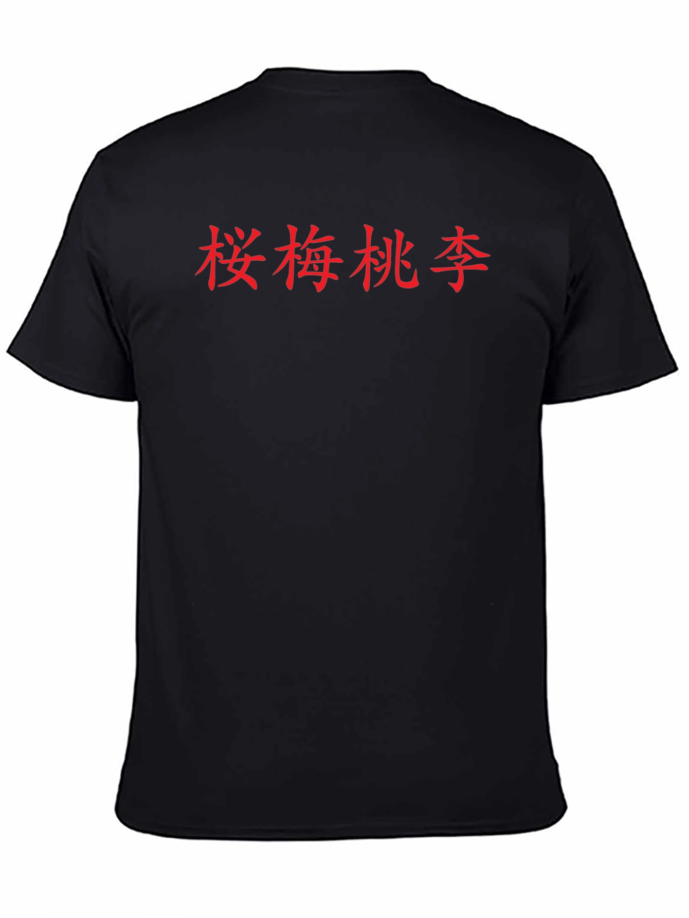 Chinese Character Graphic Print Crew Neck T-Shirt