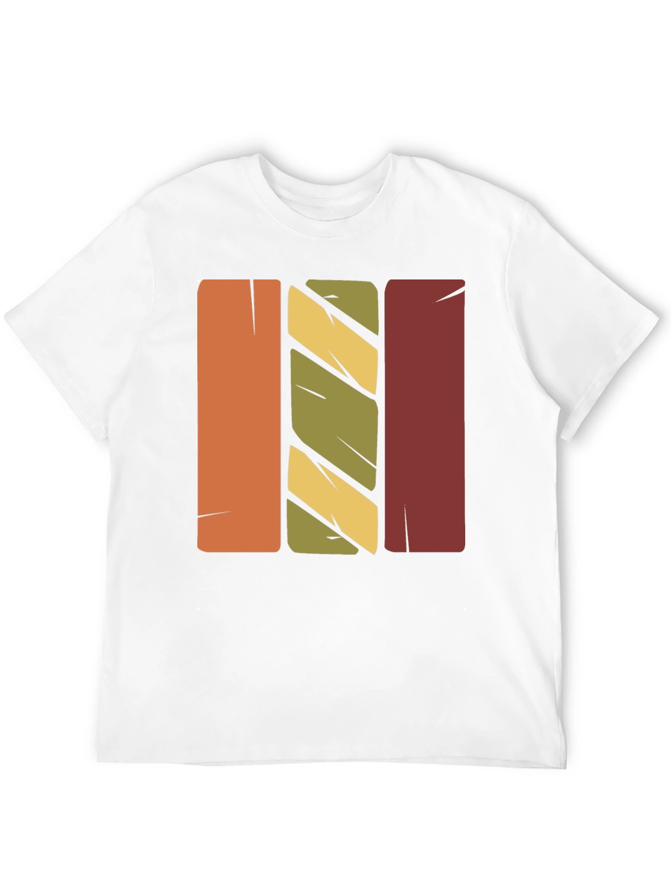 Retro Vertical Stripes Graphic T-Shirt