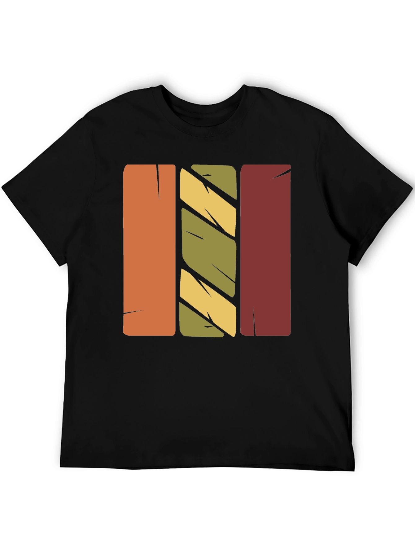 Retro Vertical Stripes Graphic T-Shirt