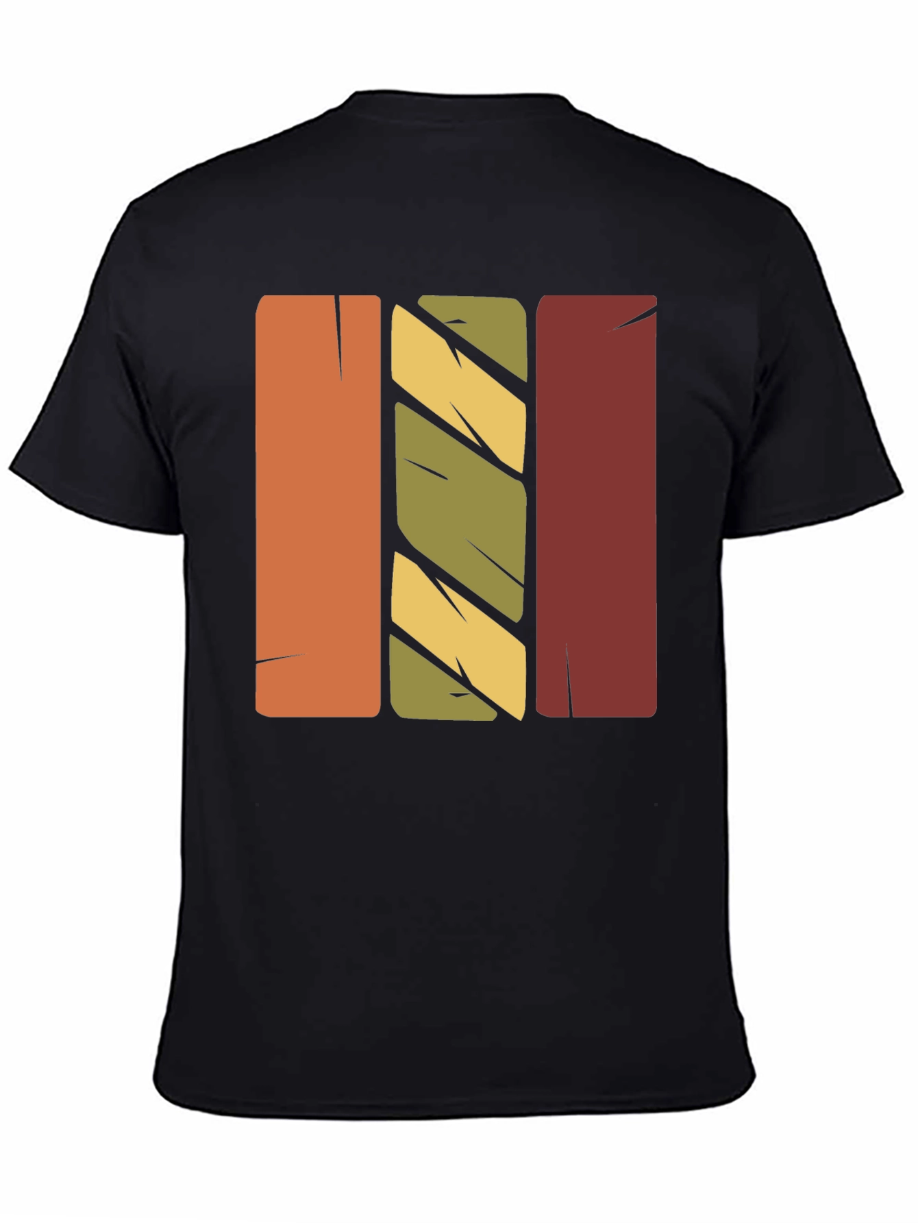 Retro Vertical Stripes Graphic T-Shirt