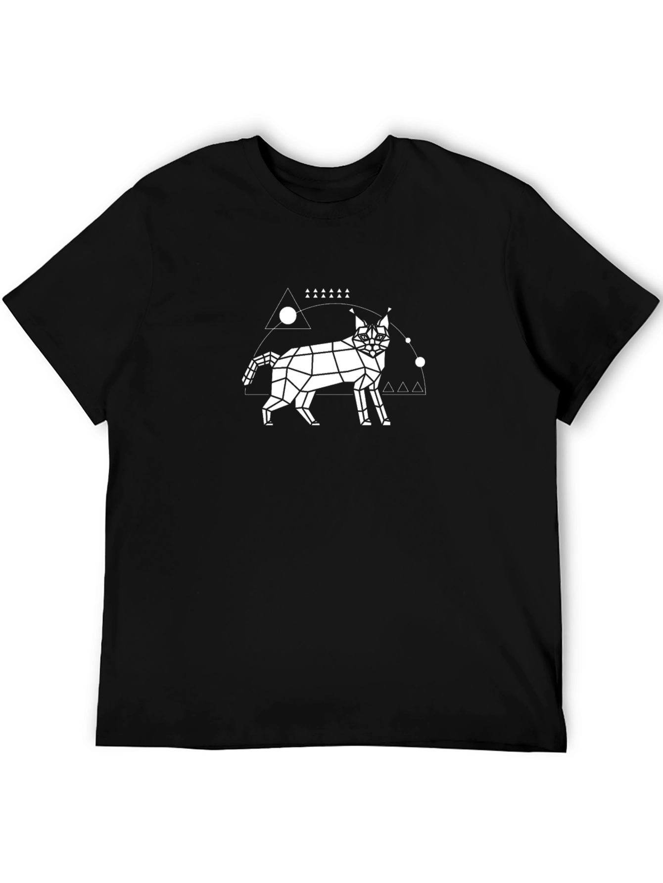 Geometric Lynx Graphic T-Shirt - Modern Style
