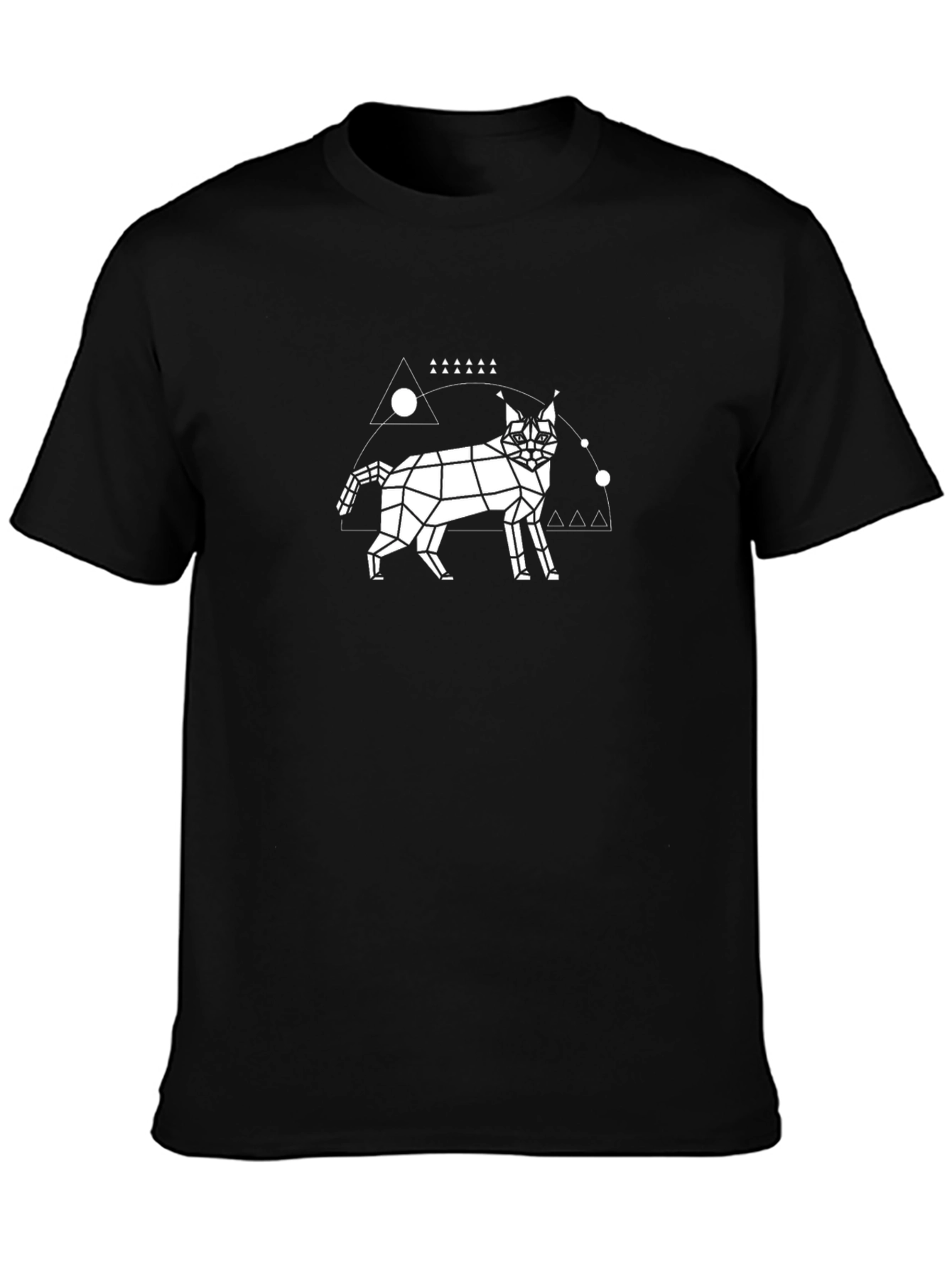 Geometric Lynx Graphic T-Shirt - Modern Style
