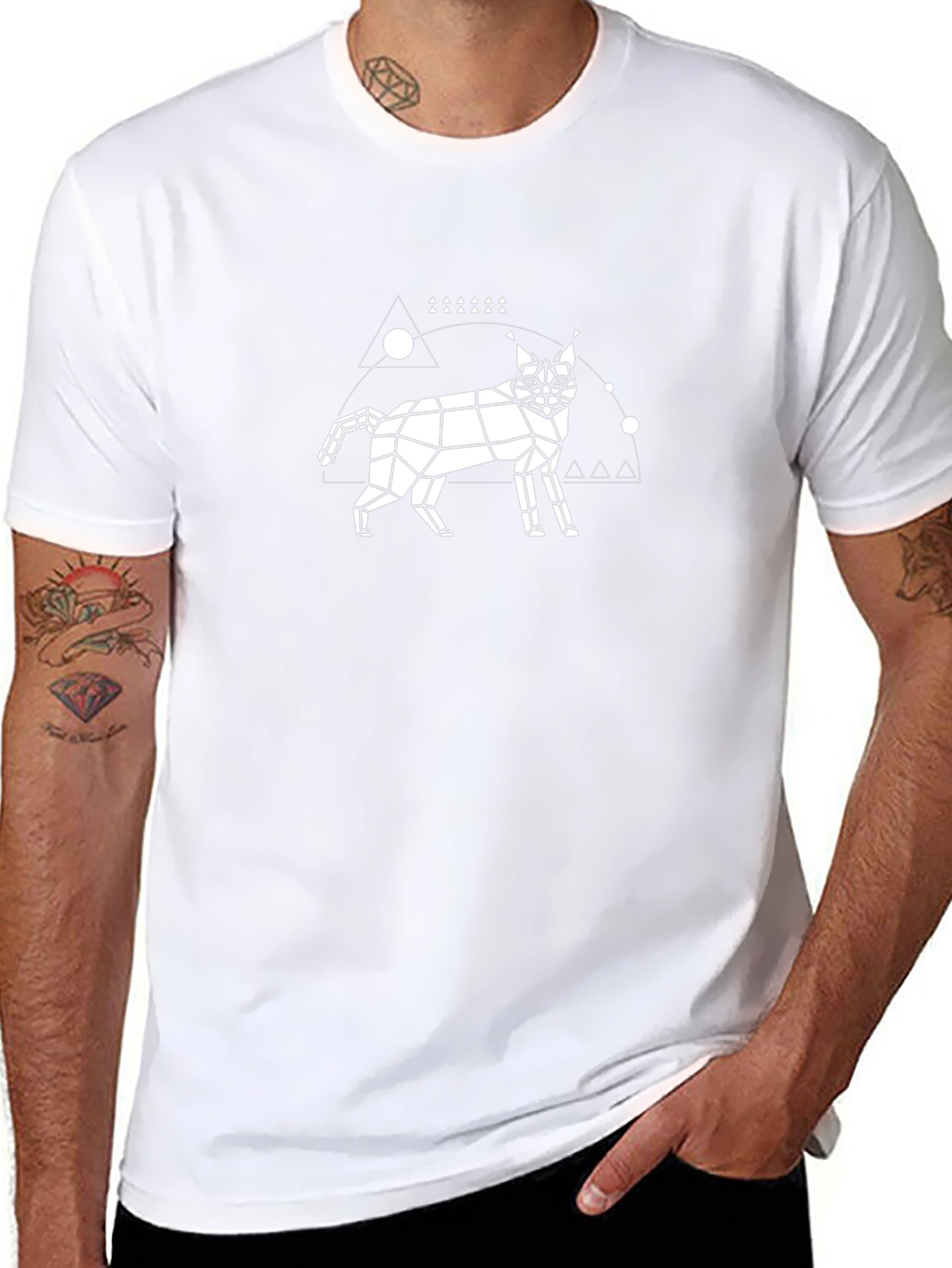 Geometric Lynx Graphic T-Shirt - Modern Style