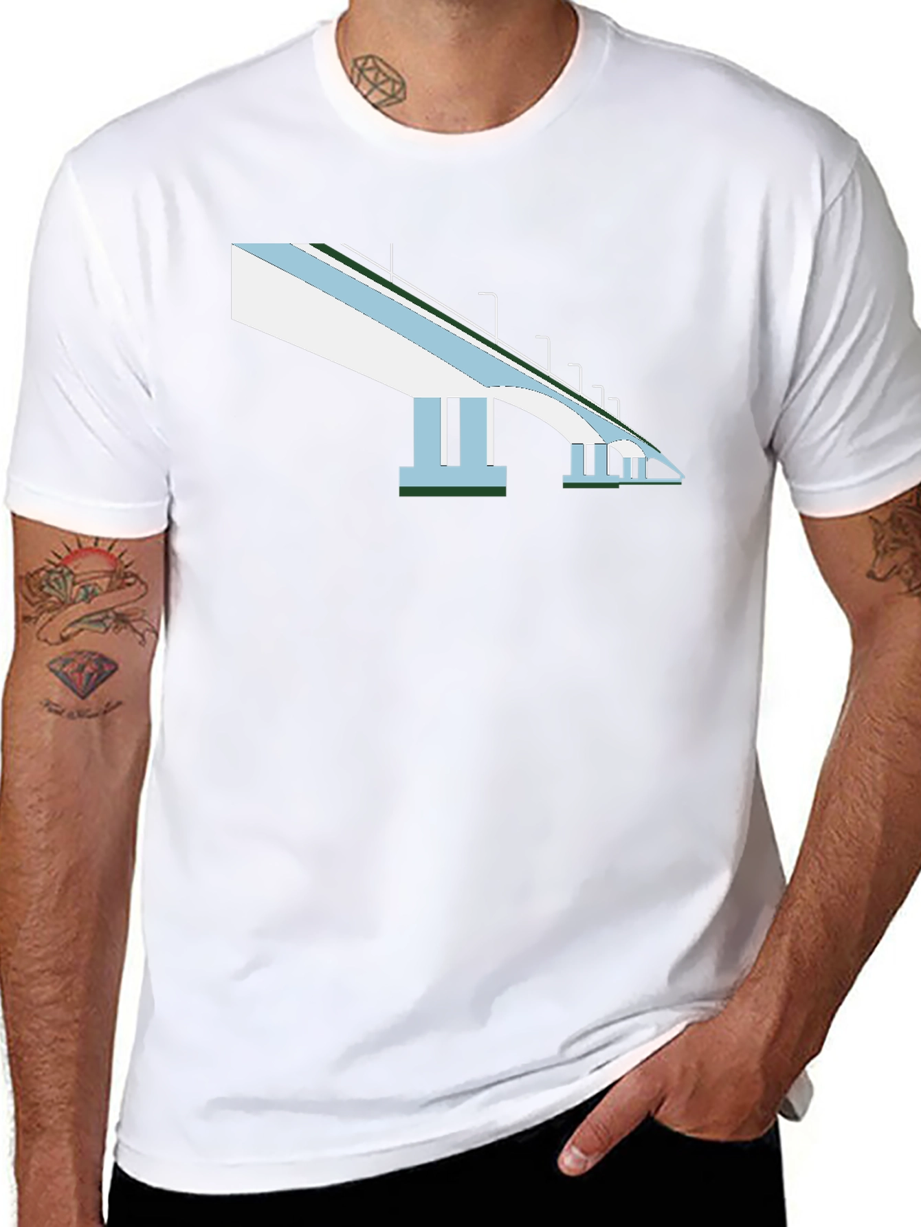 Bridge Graphic T-Shirt - Mens Black Tee