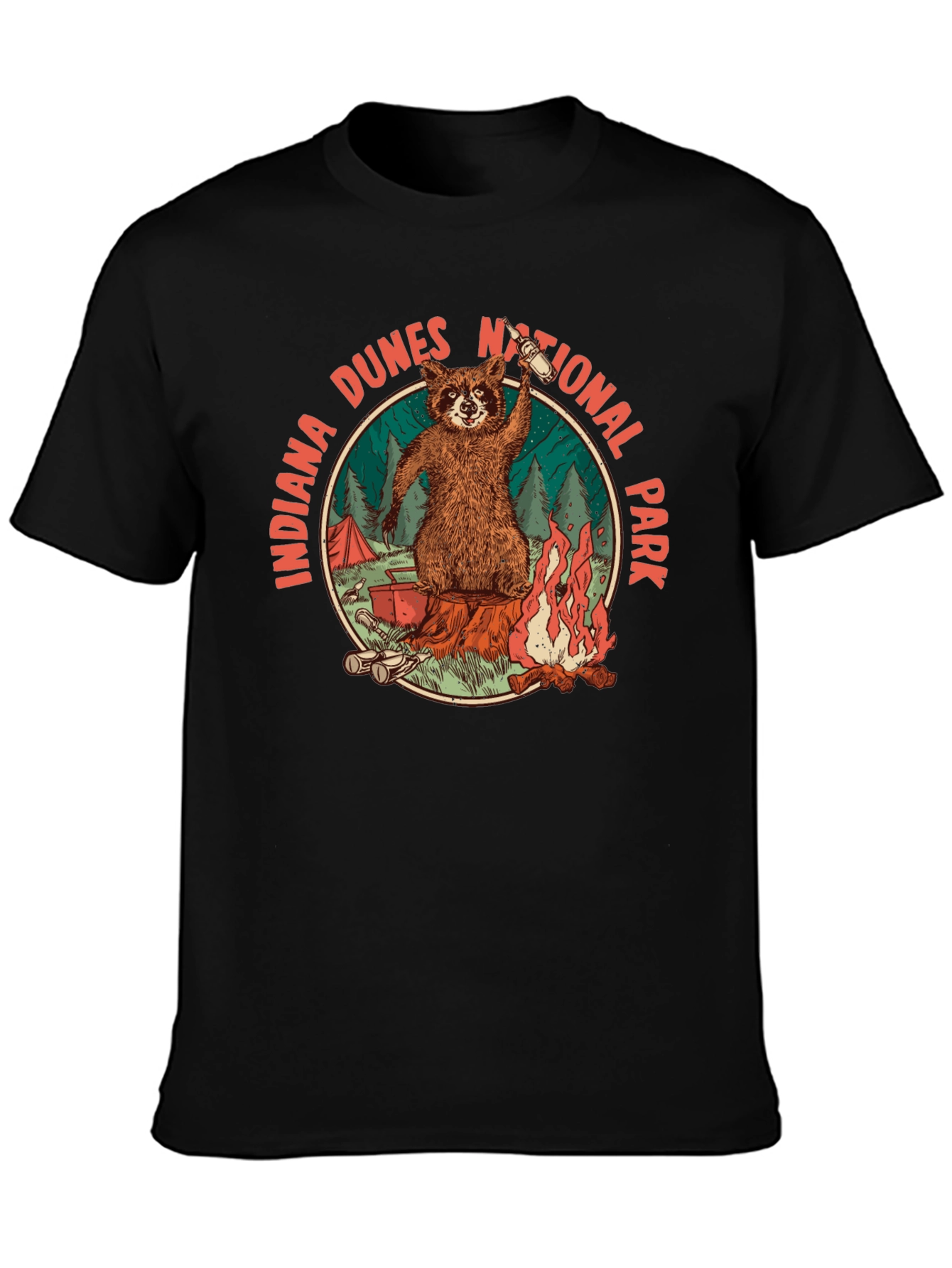Indiana Dunes National Park Raccoon T-Shirt