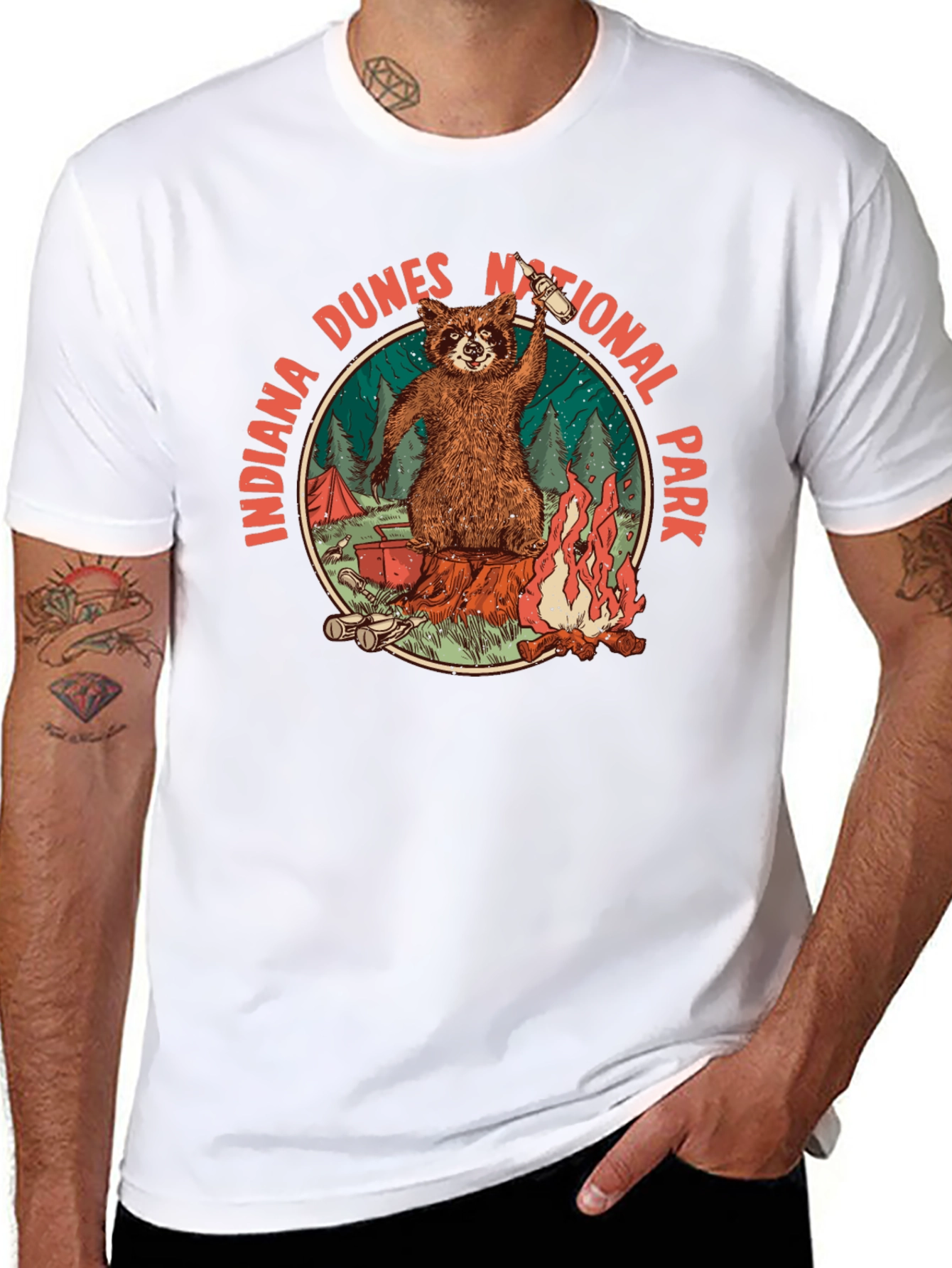 Indiana Dunes National Park Raccoon T-Shirt