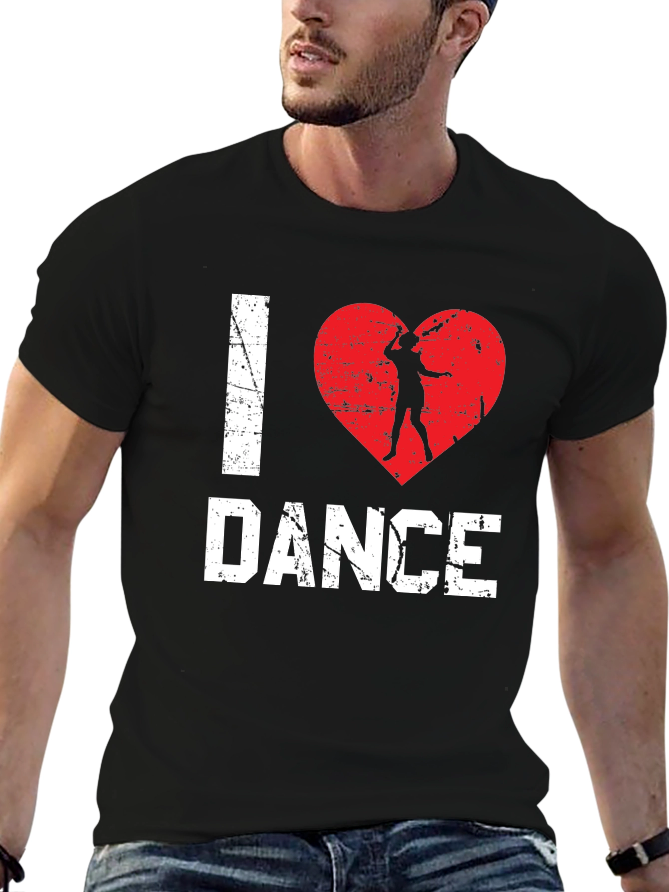 I Love Dance Graphic Tee - Black